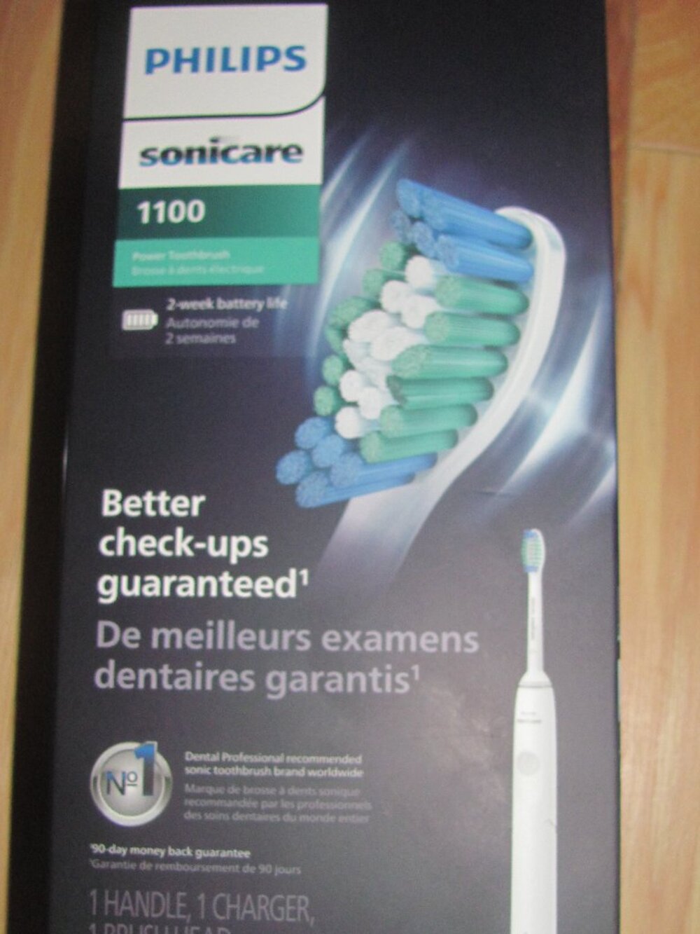Philips Sonicare 1100 Electric Toothbrush. NEW Rechargeable, White HX3641/02